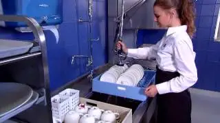 Afwassen, debrasseren en voorspoelen wordt waterbesparend met de RHIMA PRM GREEN voorwasmachine