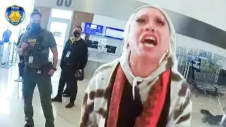 Spitting on Cops Woman Throws Wild Tantrum During Arrest | Karens Getting Arrested By Police