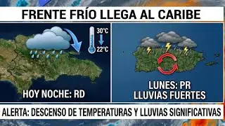 ALERTA: Frente frío se estaciona sobre el Caribe. ¿Dónde lloverá más?