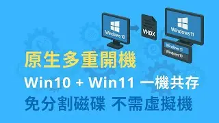 原生多重開機技術讓 Windows 10 + Windows 11 共存 | 不需分割磁碟 | 不需虛擬機  [升級 Win11 25H2 系列三]