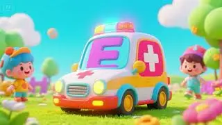 E is for Emergency Car, Flashing Lights | Nursery Rhymes & Kids Songs