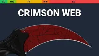 Karambit Crimson Web - Skin Float And Wear Preview