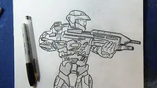 Como desenhar o master chief - HALO