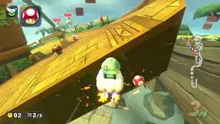 Mario Kart World: Baby Rosalina (Explorer) races in Great ? Block Ruins