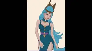 Ice Queen Mug - Cosmic Goddess with Golden Crown Timelapse