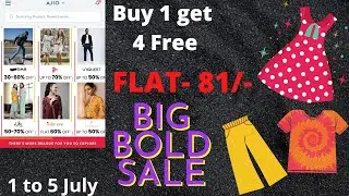 Ajio Big Bold Sale 2021🔥Ajio Big Bold Sale Promo🔥 Buy 1 Get 4 Free Offer Promo | 50% To 80% Kurtis🔥