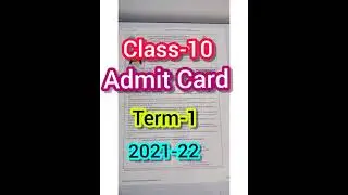 Class-10 Admit Card  2021-22 Term-1 CBSE #admitcard #class10th  #cbseadmitcard #admitcard2021