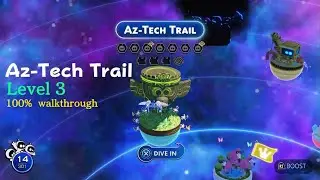 ASTRO BOT- AzTech Trail (Level3) 100% walkthrough