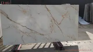 Calacatta Miami 3D Quartz Slab - Noble Stone ‪@QuartzWorktopsNearMe