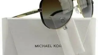 Michael Kors MK5004 Chelsea Aviator Polarized Sunglasses Gold w/Brown Gradient (1014/T5)