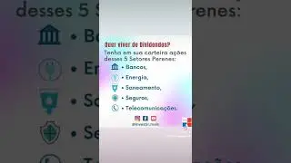 Tenha em sua carteira de a&ccedil;&otilde;es, empresas de setores perenes. #dividendos #ViverDeDividendos