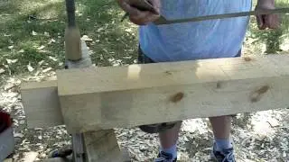 Timber Frame Shed - Laying Out and Making a Knee Brace Pocket