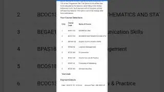 Bcomf: Name of the course with code#2year#courses2025#ignou