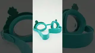 Charming Dino-Themed 3D Swimming Goggles with Fun Spike Design for Boys- Green
