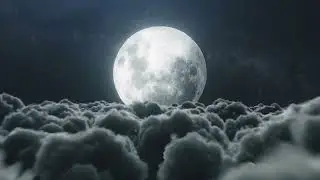 Sleep Music with Full Moon - Relaxing Screen for Meditation and Background Music