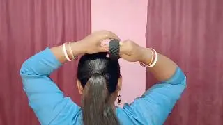 Easy oily hair style/ long hair play/hair comb/Oily hair bun hairstyle