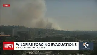 WATCH: The latest on a wildfire burning southwest of Spokane