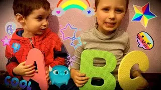 ABC SONG | Maksim and Daniel learning ABC's | Learn ABC's