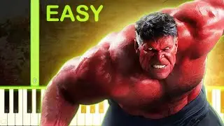 RED HULK THEME | Captain America 4 Brave New World - EASY Piano Tutorial