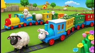 Baba Sheep Dives Vegetable Train 🐑🥕🚂 | 3D Animated Nursery Rhyme for Kids