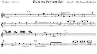 Baritone Sax Blues jazz Improvisation lesson - Beginner Level - 