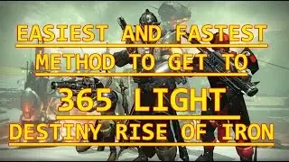 EASIEST WAY TO GET TO 365 LIGHT IN RISE OF IRON
