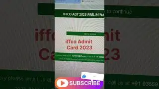 IFFCO AGT Admit Card 2023 Out | How toDownload IFFCO AGT Admit Card 2023 | iffco  Admit Card 2023