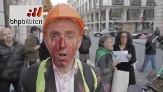 Brazil VALE protest at Mayfair Hotel