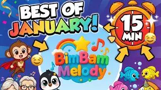 15 MIN Kids Songs 🐧🍕🔥 | Best of January Music Mix 🎶 | BimBam Melody