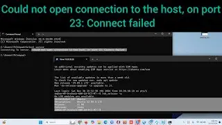 Не удалось открыть соединение с хостом на порту 23:&nbsp;Подключение&nbsp;не удалось