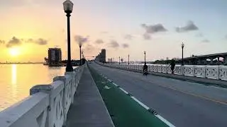 Sunrise on the Collins Bridge - Biscayne Bay - Miami, Florida - by Dan Gritsko