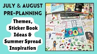 Ideas for decorating your summer planner pages 🏖️| Pre-planning process & past spread flip through!