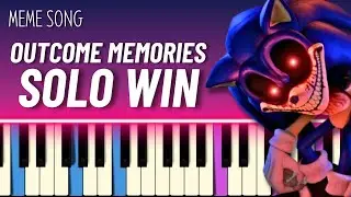 Outcome Memories Solo Win (EASY PIANO TUTORIAL) - Meme Song