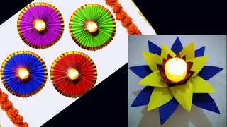 Last minute diwali decoration craft ideas, quick and easy diwali decoration ideas, tea light candle