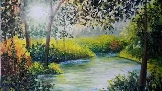 Evergreen -  Oil pastel tutorial | LONG VERSION