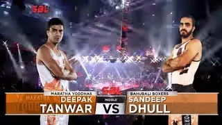 Deepak Tanwar v/s Sandeep Dhull | Maratha Yoddhas v/s Bahubali Boxers