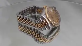 Rolex original 69173 ladies 26mm datejust Champagne stick dial luxury