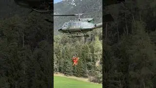 Austrian Air Force Agusta Bell 212 helicopter / winch exercise&hellip;