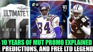 FREE LTD LEGEND! 10 YEARS OF MUT PROMO EXPLAINED! LEGEND PREDICTIONS! | MADDEN 20 ULTIMATE TEAM