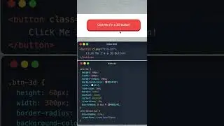 3d button using html css