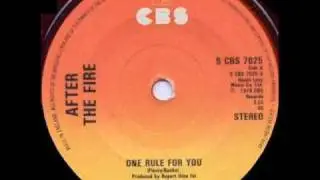 After The Fire ~ One Rule For You ~ Single (1979)