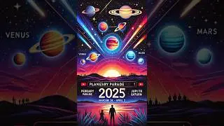 🌌 Celestial Spectacle: Planetary Parade 2025 🌠 #PlanetaryParade2025 #CelestialEvent 🌟