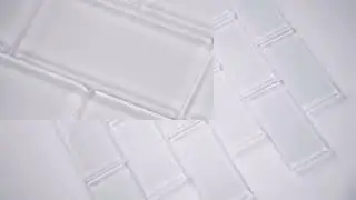 Ice 2x4x8mm Glossy Glass Subway Tile