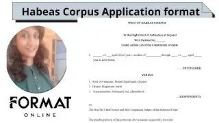 Habeas Corpus Application format - How To Easily Write Your Writ Of Habeas Corpus, Even From Jail