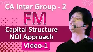CA INTER FM, NOI Approach |Capital Structure Financial Decision|FM CA Revision|Practical Question