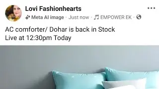 650/- AC Comforter/ Dohar single & double bed