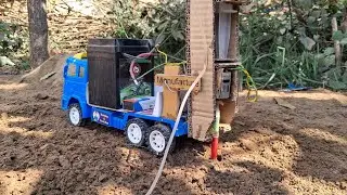 Borewell drilling machine 🔥 compressor borewell drilling machine mini project work @Khimajram_2141 