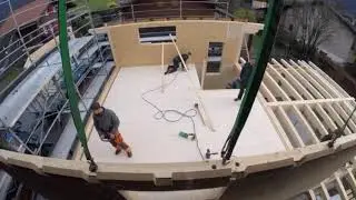 Aufrichte Elementbau - Streich Holzbau