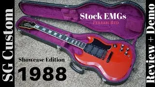 Обзор и демонстрация Gibson SG Custom Showcase Edition Ferrari Red 1988 года
