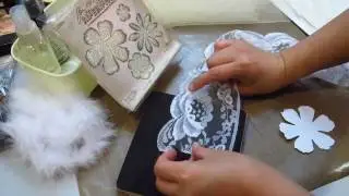 Le Romantique Tutorial 2: Vintage Fabric flower and Flower Gem Centre